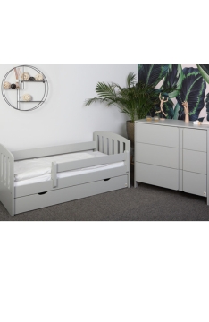 LIGHT GREY YappyLux Ausziehbett und YappyClassic Wickelkommode