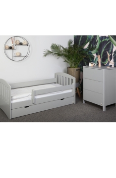 LIGHT GREY YappyLux Ausziehbett und YappyMini Wickelkommode